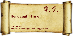 Herczegh Imre névjegykártya